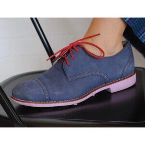 COLE HAAN Blue Oxford Lace Up Preppy Shoes Size 9